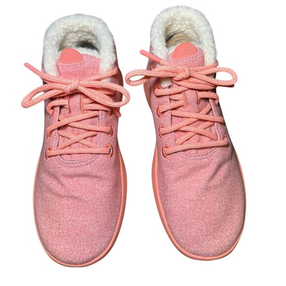 Allbirds NWB Wool Runner Up Mizzle Fluffs High Tops Fleece Lined Pink Size 9 - Picture 6 of 10